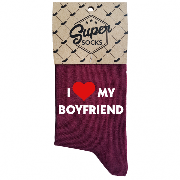 Moteriškos kojinės „I love my boyfriend“ 