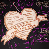 Graviruota medinė lentelė "10 priežasčių, kodėl tave myliu!"