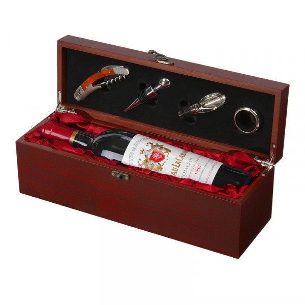 Vyno įrankių rinkinys elegantiškoje dėžutėje (su galimybe išgraviruoti už papildomą kainą)