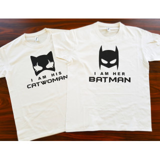 Marškinėlių komplektas "Batman & Catwoman"