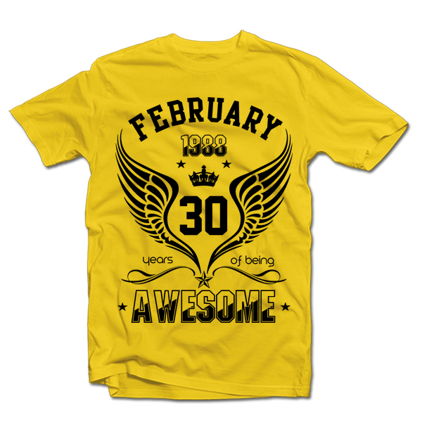Marškinėliai "Being Awesome" su Jūsų pasirinkta data
