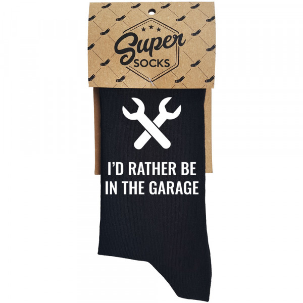 Kojinės "I'd rather be in garage"