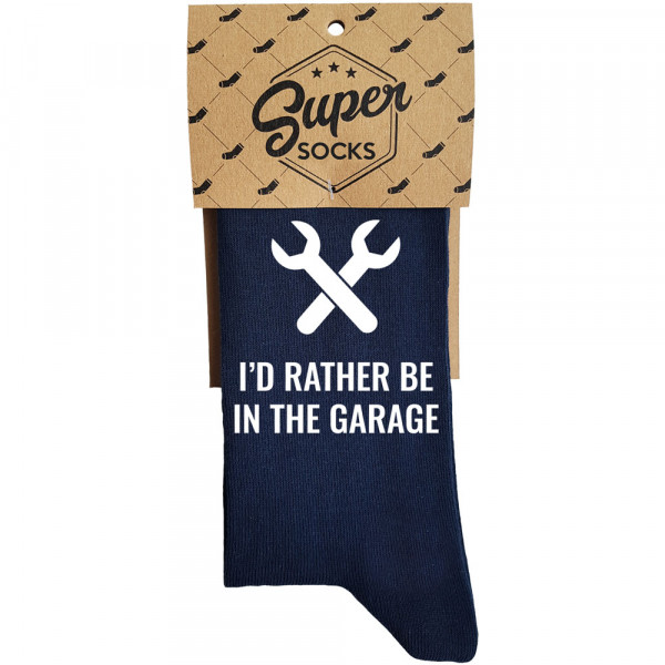 Kojinės "I'd rather be in garage"