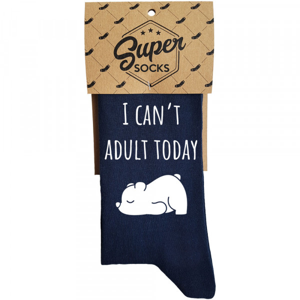 Kojinės "I can't adult today"