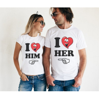 Marškinėlių komplektas "Įsimylėjusi porelė"