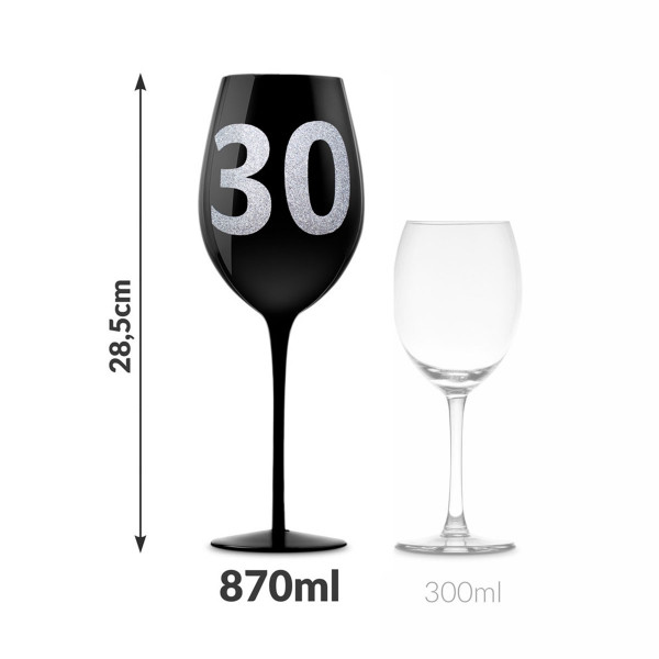 XXL Vyno taurė su skaičiumi 30 (860ml)