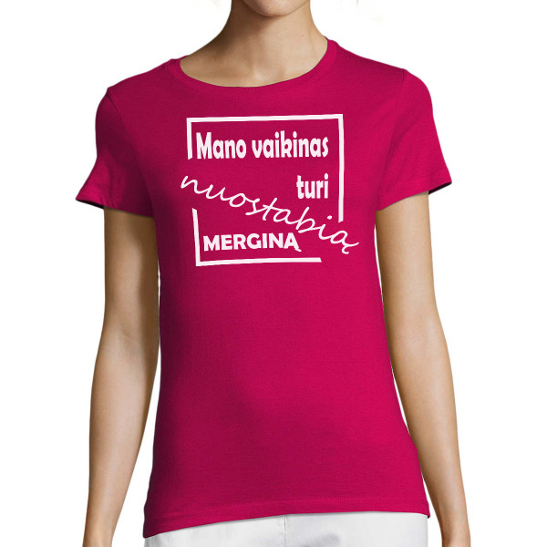 Moteriški marškinėliai "Nuostabi mergina"