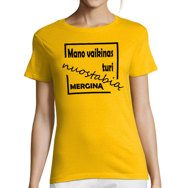 Moteriški marškinėliai "Nuostabi mergina"