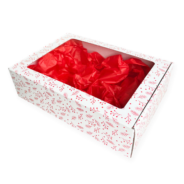 Dovanų dėžutė, Kalėdinė 320x220x85mm