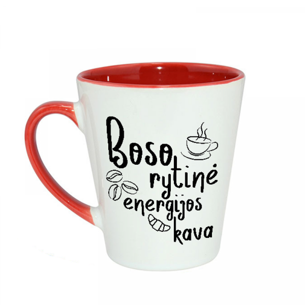 Latte puodelis "Boso rytinė kava"