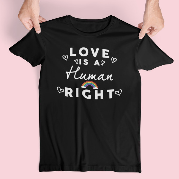 Marškinėliai "Love is a human right"