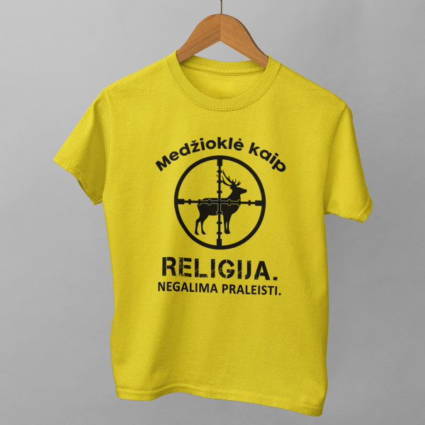 Marškinėliai "Medžioklė - tai religija"