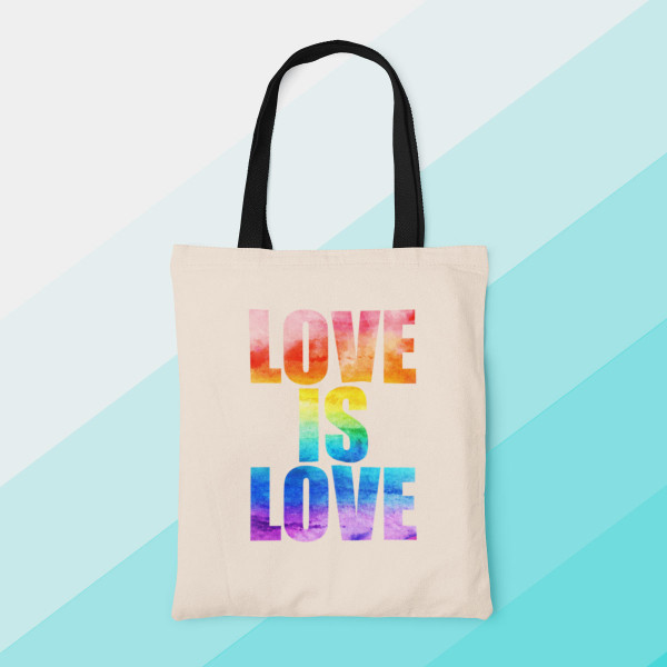 Medžiaginis maišelis "Love is love"