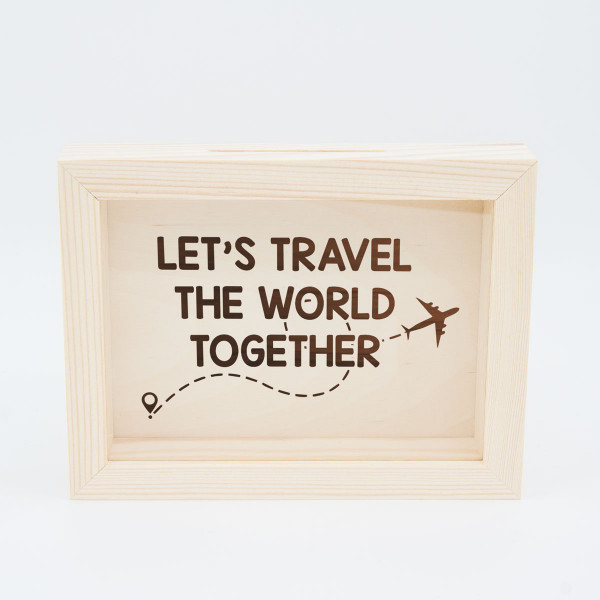 Rėmelis - taupyklė "Let's travel the world together"
