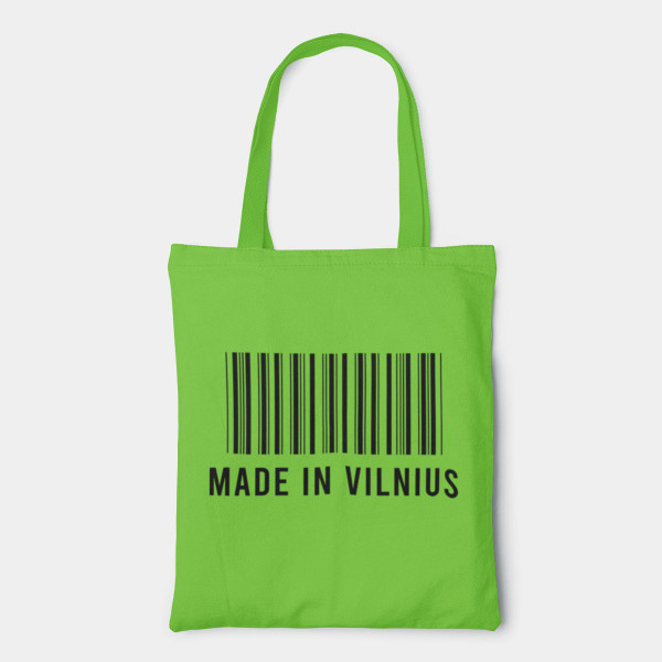 Spalvotas medžiaginis maišelis "Made in Vilnius"