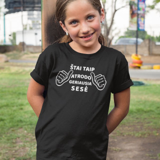 Vaikiški marškinėliai "Štai taip atrodo geriausia sesė pasaulyje"