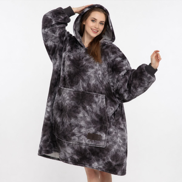 BARAMOOR džemperis - pledas "Tie-Dye Cyan"