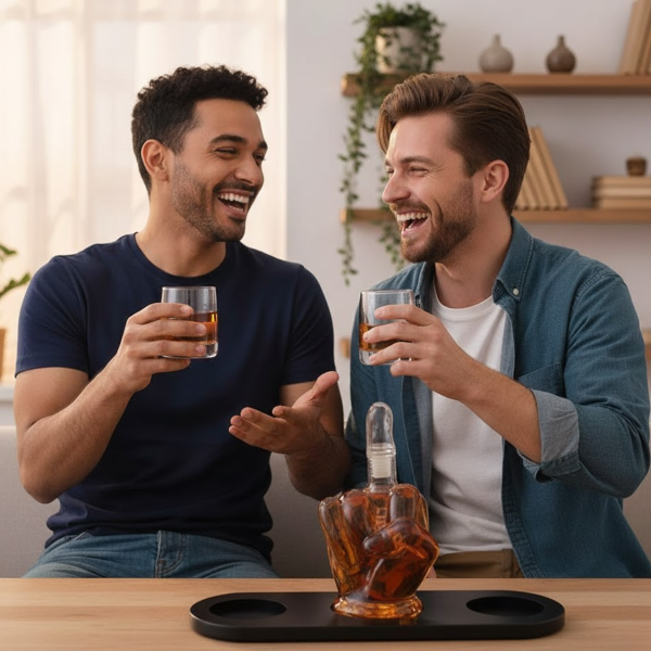 Grafino ir 2 stiklinių rinkinys "Middle Finger"