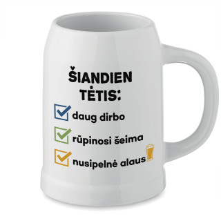 Keramikinis bokalas "Šiandien tėtis..."