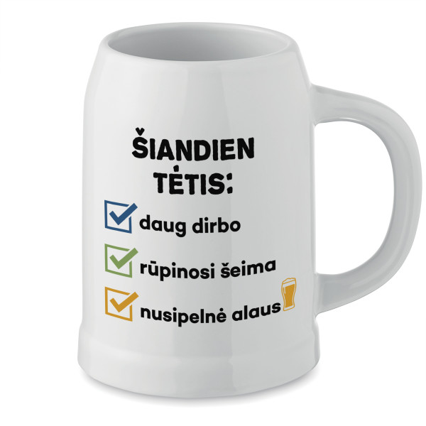 Keramikinis bokalas "Šiandien tėtis..."