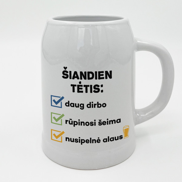 Keramikinis bokalas "Šiandien tėtis..."