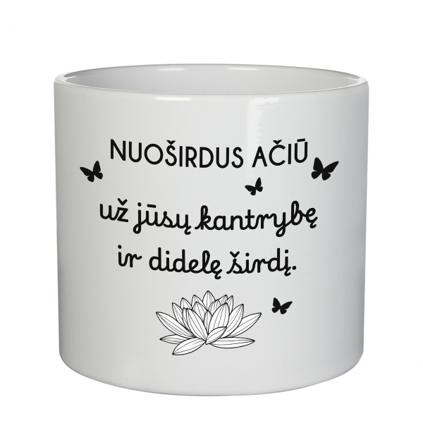 Keramikinis vazonas "Nuoširdus ačiū mokytojui"