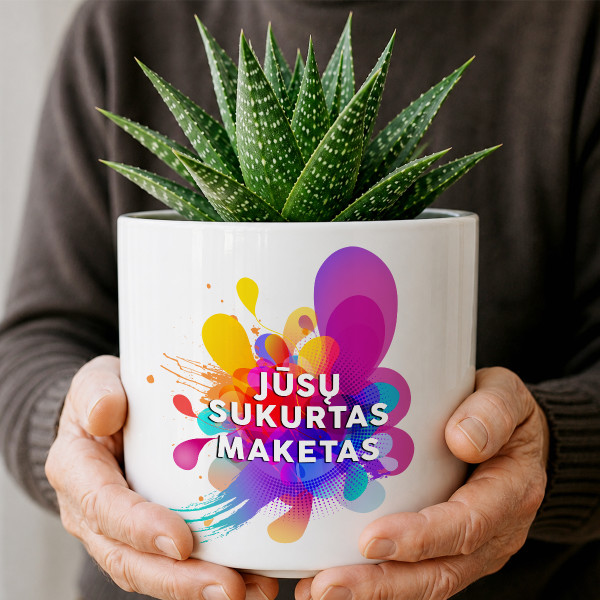 Keramikinis vazonas su Jūsų sukurtu dizainu