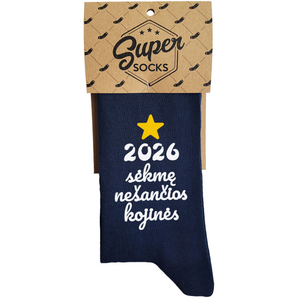 Kojinės "2026 metais sėkmę nešančios kojinės" Kojinės "2026 metais sėkmę nešančios kojinės"