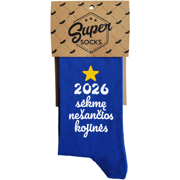 Kojinės "2026 metais sėkmę nešančios kojinės" Kojinės "2026 metais sėkmę nešančios kojinės"
