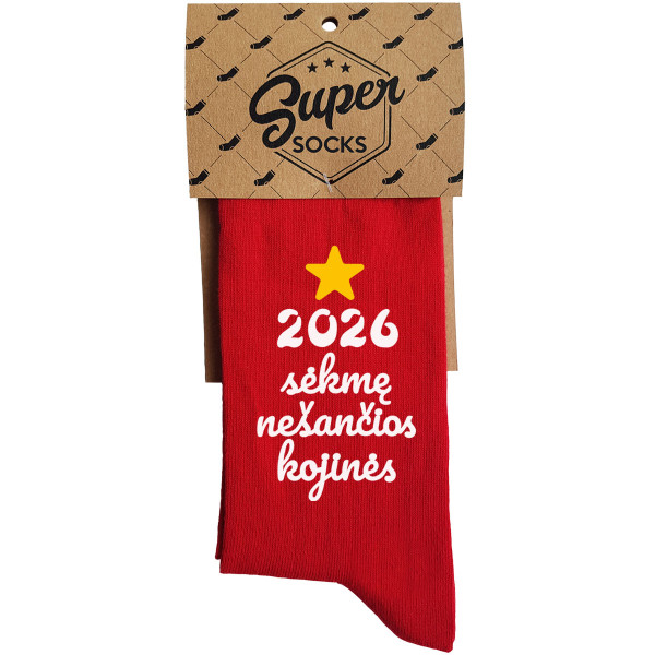 Kojinės "2026 metais sėkmę nešančios kojinės" Kojinės "2026 metais sėkmę nešančios kojinės"