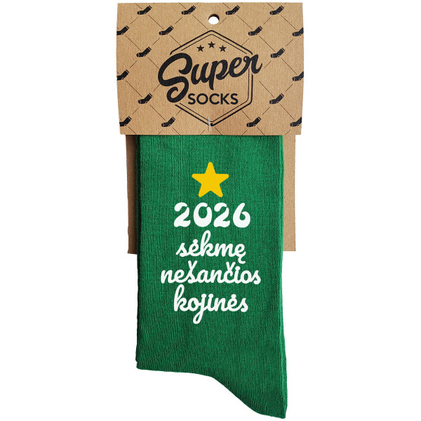 Kojinės "2026 metais sėkmę nešančios kojinės" Kojinės "2026 metais sėkmę nešančios kojinės"