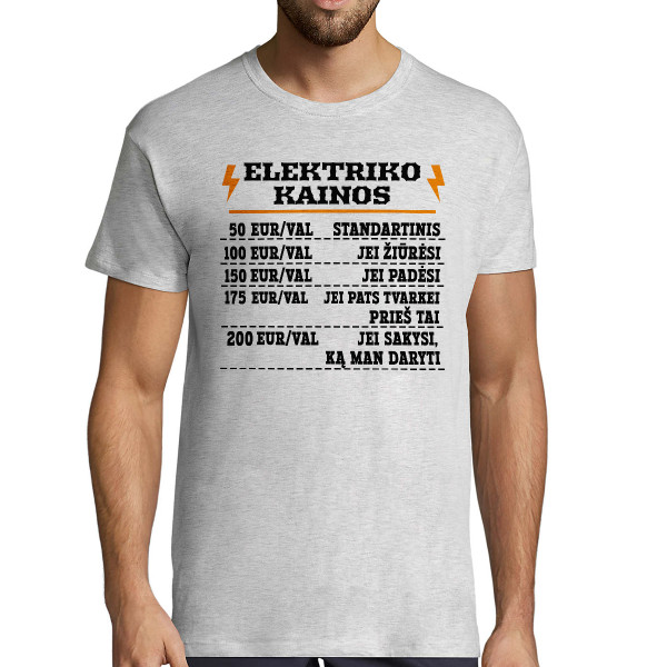 Marškinėliai "Elektriko kainos"