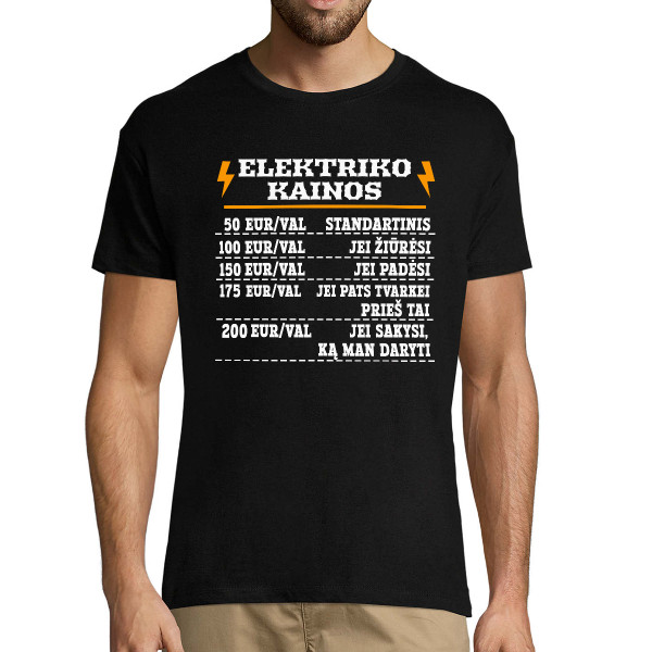 Marškinėliai "Elektriko kainos"