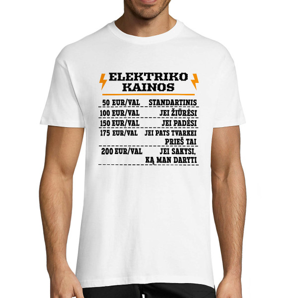 Marškinėliai "Elektriko kainos"