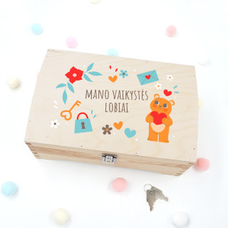 Medinė skrynelė "Mano vaikystės lobiai" Medinė skrynelė "Mano vaikystės lobiai"