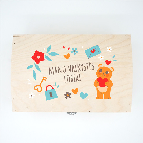 Medinė skrynelė "Mano vaikystės lobiai" Medinė skrynelė "Mano vaikystės lobiai"