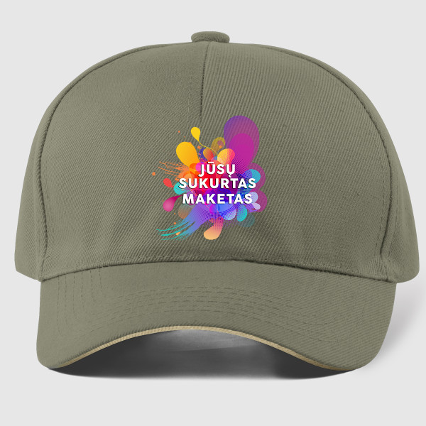 Medvilninė kepuraitė su Jūsų sukurtu dizainu