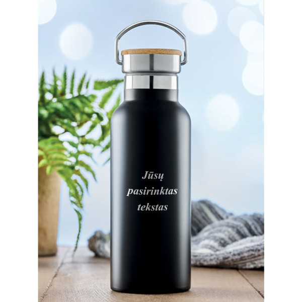 Metalinė gertuvė "HELSINKI" su Jūsų graviruotu tekstu (500ml)