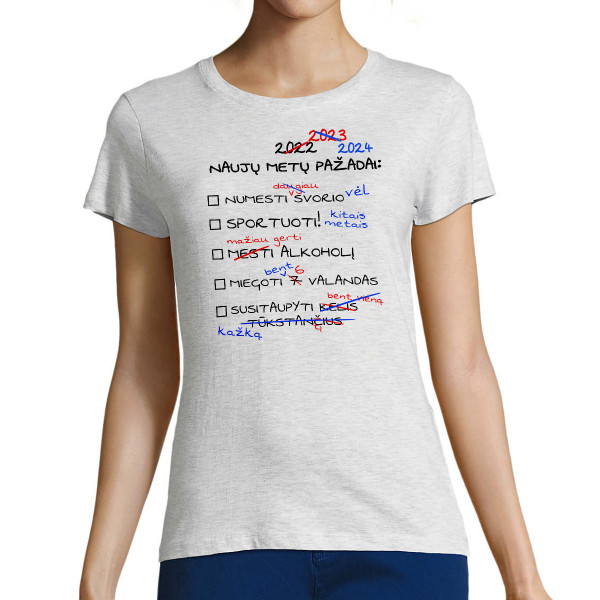 Moteriški marškinėliai "2024 metų planai"