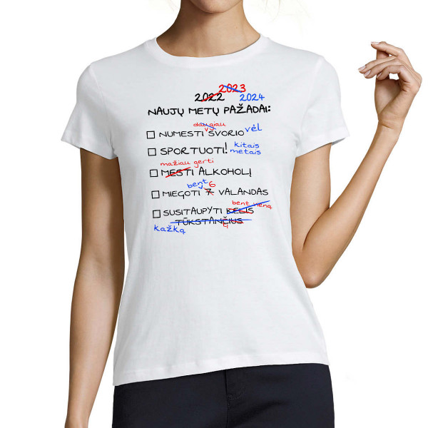 Moteriški marškinėliai "2024 metų planai"
