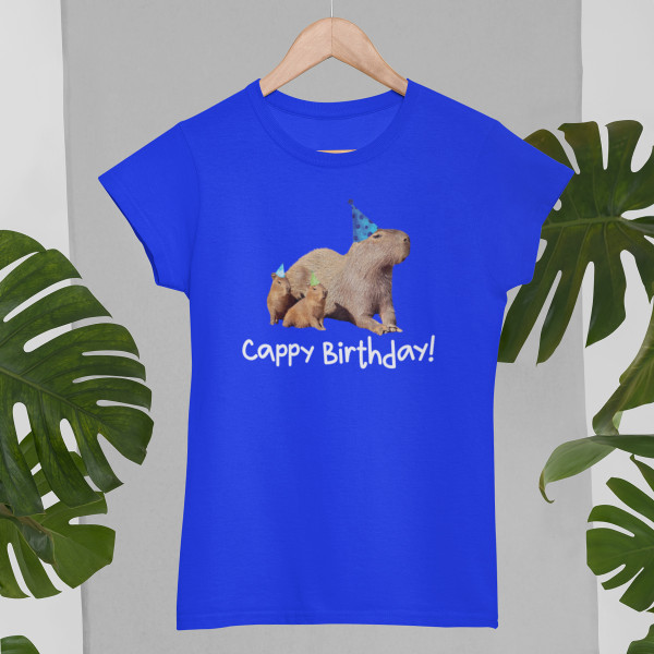 Moteriški marškinėliai "Cappy birthday"