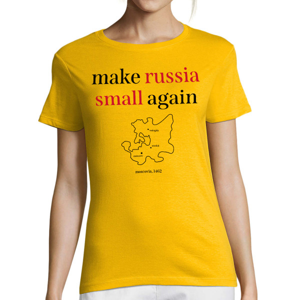 Moteriški marškinėliai "Make Russia small again"