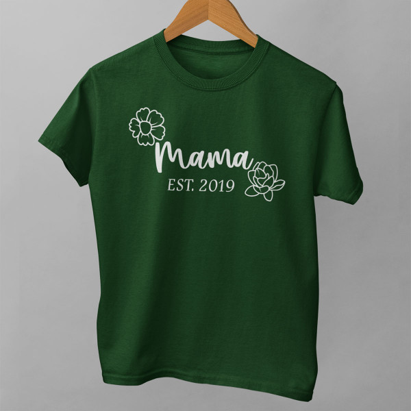 Moteriški marškinėliai "Mama nuo" su Jūsų pasirinktais metais