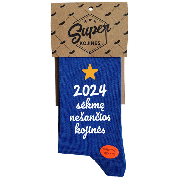 Kojinės "2024 metais sėkmę nešančios kojinės"
