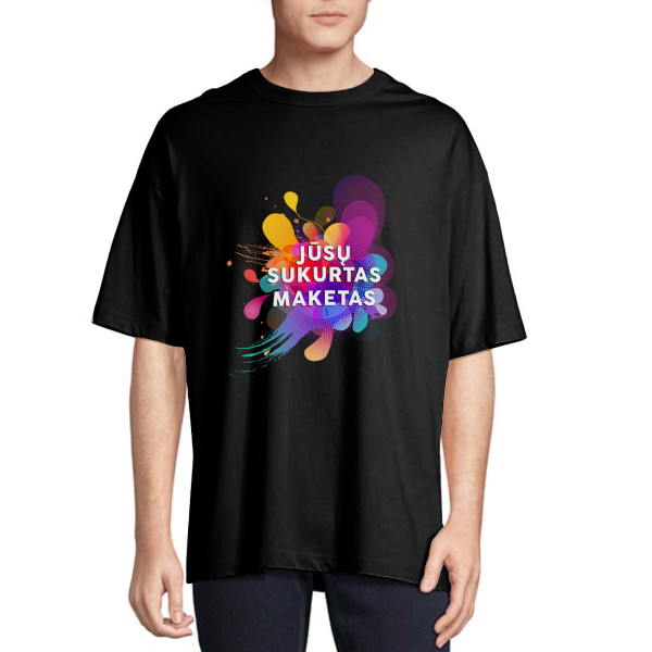 Oversized UNISEX marškinėliai su Jūsų sukurtu dizainu