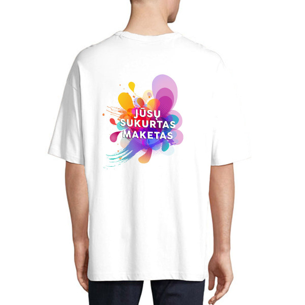 Oversized UNISEX marškinėliai su Jūsų sukurtu dizainu