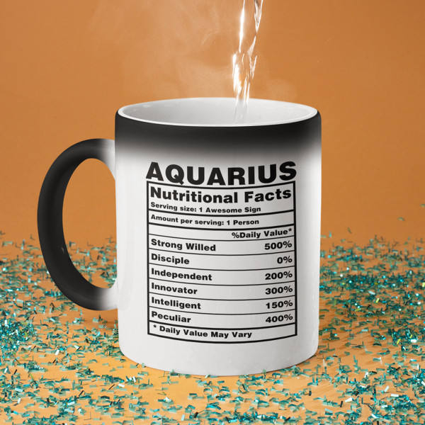 Puodelis "Aquarius Nutrition Facts"