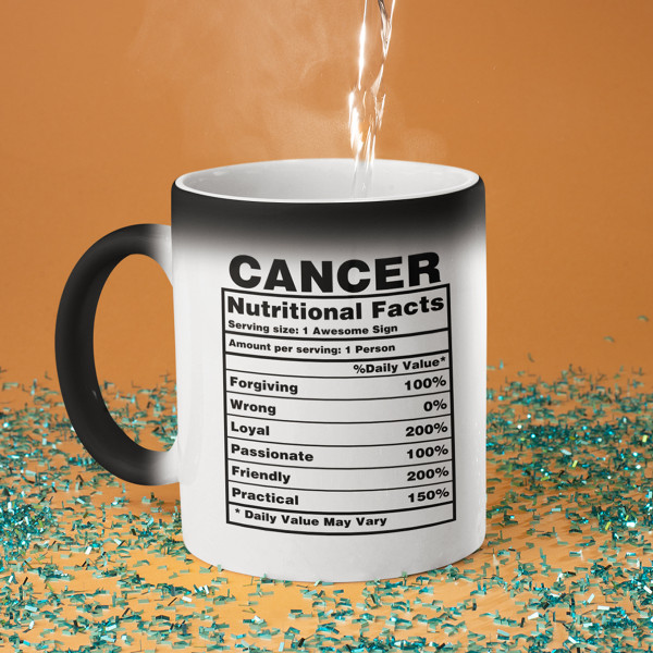 Puodelis "Cancer Nutrition Facts"