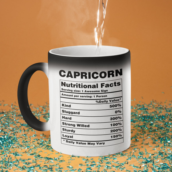 Puodelis "Capricorn Nutrition Facts"
