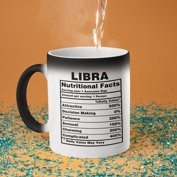 Puodelis "Libra Nutrition Facts"